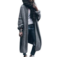 Load image into Gallery viewer, 2019 Autumn winter Women Long Cardigan Solid Loose Knit Cardigan Sweater Women Casual Cardigan Oversized Jacket Coat