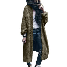 Load image into Gallery viewer, 2019 Autumn winter Women Long Cardigan Solid Loose Knit Cardigan Sweater Women Casual Cardigan Oversized Jacket Coat