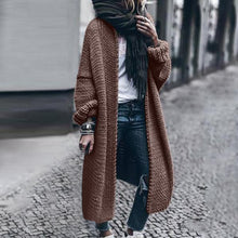 Load image into Gallery viewer, 2019 Autumn winter Women Long Cardigan Solid Loose Knit Cardigan Sweater Women Casual Cardigan Oversized Jacket Coat
