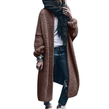 Load image into Gallery viewer, 2019 Autumn winter Women Long Cardigan Solid Loose Knit Cardigan Sweater Women Casual Cardigan Oversized Jacket Coat
